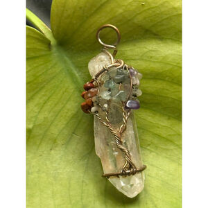Quartz Tree of Life Necklace Pendant